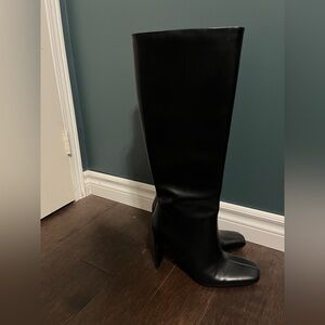 Zara Sleek Black Knee High Boots